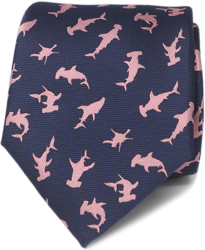MENDEPOT Animal Pattern Necktie With Gift Box Sea Animal Pattern Tie Father's Day Birthday Gift Tie - Image 1